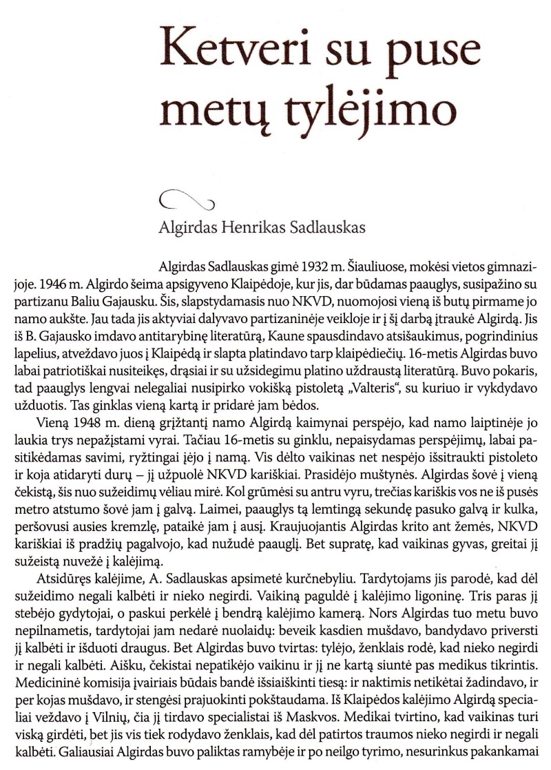 Algirdas-Henrikas-Sadlauskas Gyvensime tėvų žemėje. Vilnius, 2013